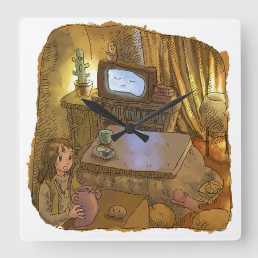 さ や む じ VIERKANTE KLOK (Voorkant)