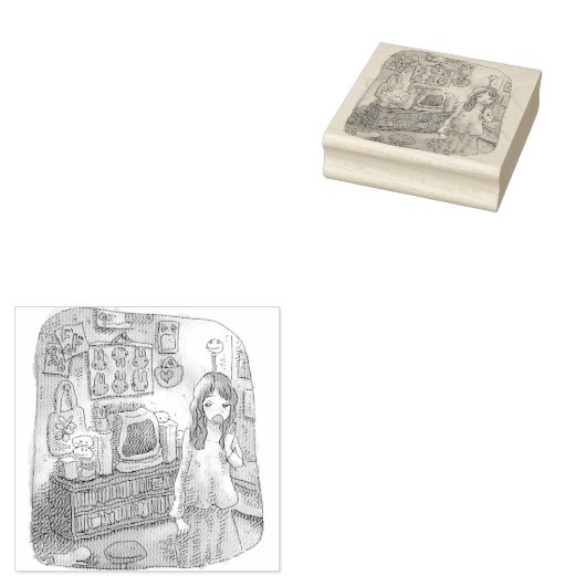 さ や や じ RUBBERSTEMPEL (Gestempeld)