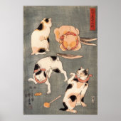 たとえ尽の内(上), 国芳 Japanese Cats(1), Kuniyoshi, Ukiyo-e Poster (Voorkant)