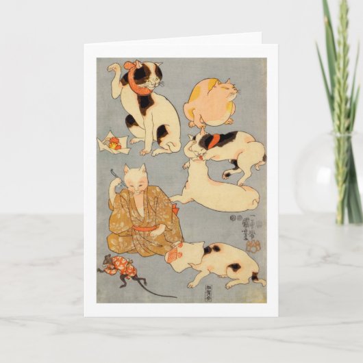 たとえ尽の内 (下), 国芳 Japanse Katten (3), Kuniyoshi, Kaart (Voorkant)