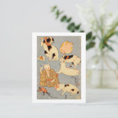 た と (下), 尽 Japanse 内(3), Kuniyoshi, Ukiyo-e) Briefkaart (Staand voorkant)