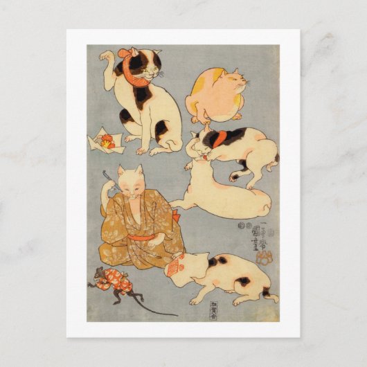 た と (下), 尽 Japanse 内(3), Kuniyoshi, Ukiyo-e) Briefkaart (Voorkant)