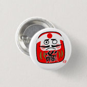 だるま缶バッジ（必勝） RONDE BUTTON 3,2 CM (Voorkant /achterkant)
