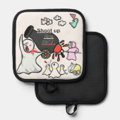 てるてる任務隊 なべ敷き PANNENLAP (Voorkant / Achterkant)