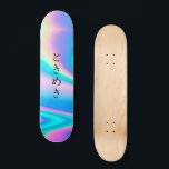 と め き | Aangepaste Japanse tekst Modern Girly Persoonlijk Skateboard<br><div class="desc">と め き | Aangepaste Japanse tekst Modern Girly-holografische skateboards</div>