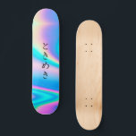と め き | Aangepaste Japanse tekst Modern Girly Persoonlijk Skateboard<br><div class="desc">と め き | Aangepaste Japanse tekst Modern Girly-holografische skateboards</div>