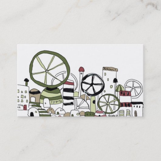 どこかの街並みNo.2 Visitekaartje (Voorkant)