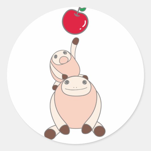 なまけたろうステッカー はな RONDE STICKER (Voorkant)