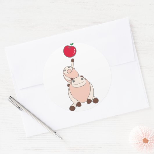 なまけたろうステッカー　はな RONDE STICKER (Envelop)