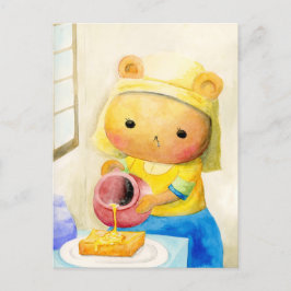 はちみつをそそぐくまさん FEESTDAGENKAART