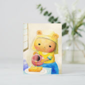 はちみつをそそぐくまさん FEESTDAGENKAART (Staand voorkant)