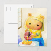 はちみつをそそぐくまさん FEESTDAGENKAART (Voorkant / Achterkant)