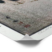 ひ こ, Dianthus & Chicks, Hiroshi Yoshida, Woodcut Poster (Hoek)