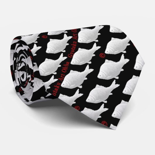 へら鮒　；　herabuna　（白い鮒） stropdas (Opgerold)