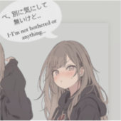 べ、別に気にしてないけどステッカー｜寿司娘シール STICKER (Voorkant)