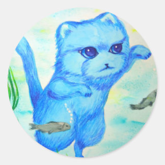 みずうみのネコ RONDE STICKER