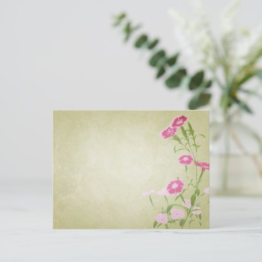 やさしさを届ける＊撫子のポストカード BRIEFKAART (Staand voorkant)