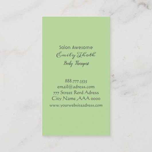 やわらかな色合いがイメージの VISITEKAARTJE (Achterkant)