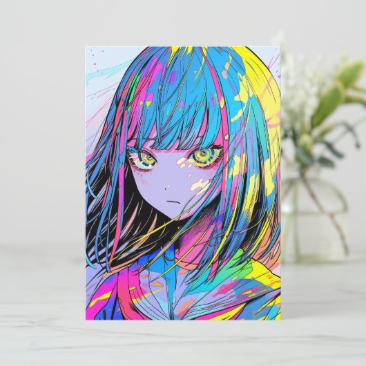 【アイコン画像】ダウンロードOK！カラフルJK｜寿司娘 GenerativeAI Kaart (Staand voorkant)