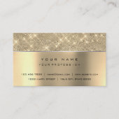 アイボリーの広い金ゴールドのダイヤモンドのストライプのグリッターVIP VISITEKAARTJE (Voorkant)