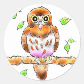 アオバズクちゃん RONDE STICKER (Voorkant)