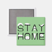 アザラシと一緒に家にいよう(STAY HOME WITH SEAL) MAGNEET (Voorkant / Achterkant)