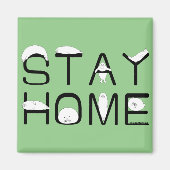 アザラシと一緒に家にいよう(STAY HOME WITH SEAL) MAGNEET (Voorkant)
