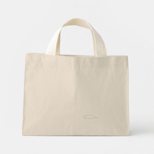アザラシと一緒に家にいよう(STAY HOME WITH SEAL) MINI TOTE BAG (Achterkant)