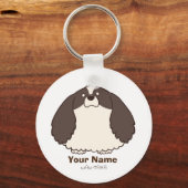 アメリカンコッカースパニエル "アメたま(白黒)" <名入れ> SLEUTELHANGER (Voorkant)