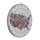 アメリカ合衆国の地図 DARTBORD (Voorkant Links)