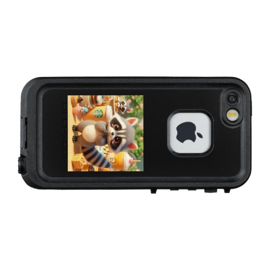 アライグマくんのティータイム LifeProof iPhone HOESJE (Achterkant (horizontaal))