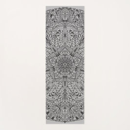 アラベスク文様07ブラックXグレー ヨガマット YOGAMAT