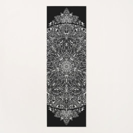 アラベスク文様08ブラックXグレー YOGAMAT
