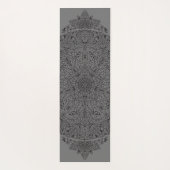 アラベスク文様08ブラックXグレー YOGAMAT (Achterkant)