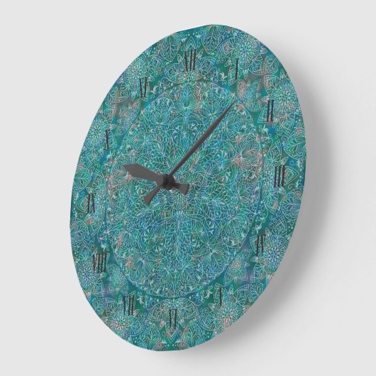 アラベスク文様　ターコイズメランジェベース GROTE KLOK (Hoek)