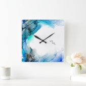 アルコールインク-抽象絵画 VIERKANTE KLOK (Huis)