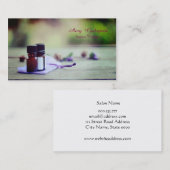 アロマボトルの写っているオシャレな VISITEKAARTJE (Voorkant / Achterkant)