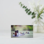 アロマボトルの写っているオシャレな VISITEKAARTJE (Staand voorkant)