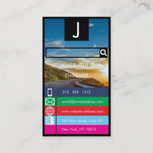 アンドロイド風　エンジニア名刺 VISITEKAARTJE (Voorkant)