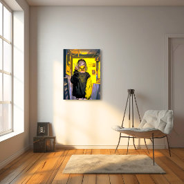 アーティストの部屋アートパネル｜寿司娘 GenerativeAI Canvas Afdruk