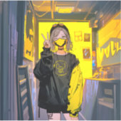 アーティストの部屋シール|寿司娘 GenerativeAI Sticker (Voorkant)