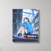 アートパネル｜放課後JK 寿司娘 GenerativeAI Canvas Afdruk (Voorkant)