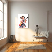 アートパネル Art Panel｜ギターJK02 寿司娘 GenerativeAI Canvas Afdruk