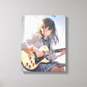 アートパネル Art Panel|ギターJK 寿司娘 GenerativeAI Canvas Afdruk (Voorkant)