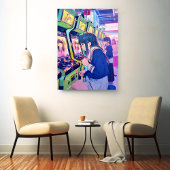 アートパネル Art Panel|ゲーセンJK 寿司娘 GenerativeAI Canvas Afdruk