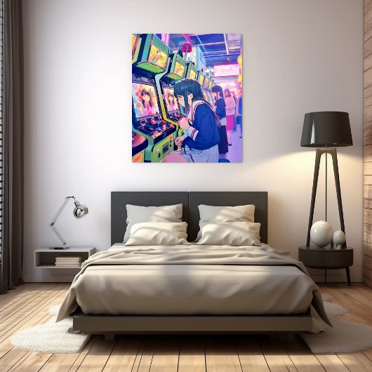 アートパネル Art Panel|ゲーセンJK 寿司娘 GenerativeAI Canvas Afdruk