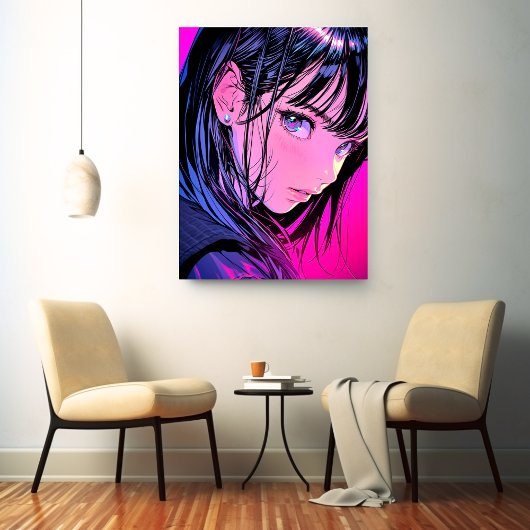 アートパネル Art Panel｜ドアップ close-up｜寿司娘 GenerativeAI Canvas Afdruk