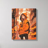 アートパネル Art Panel｜ハロウィンカラー 寿司娘 GenerativeAI Canvas Afdruk (Voorkant)