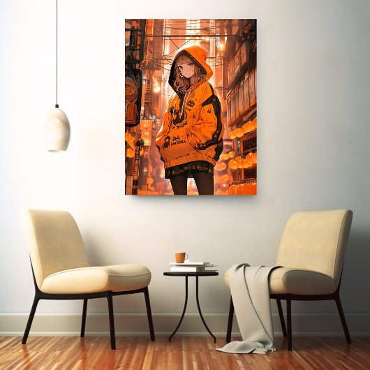 アートパネル Art Panel｜ハロウィンカラー 寿司娘 GenerativeAI Canvas Afdruk