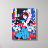 アートパネル Art Panel｜今日もお疲れポーズ 寿司娘 GenerativeAI Canvas Afdruk (Voorkant)